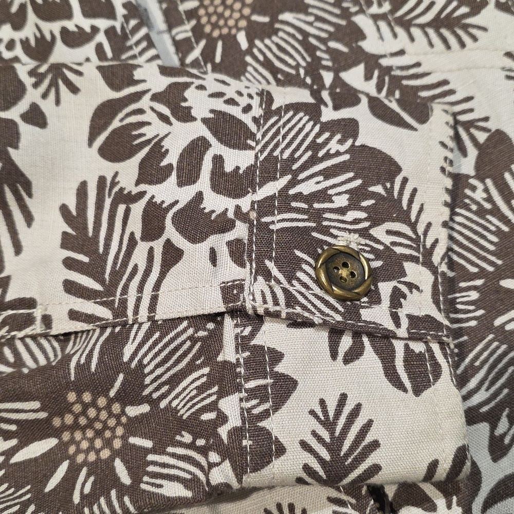 Croft & Barrow Cotton Linen Blend Tropical Floral Boho Print Jacket Size XL - Picture 7 of 7